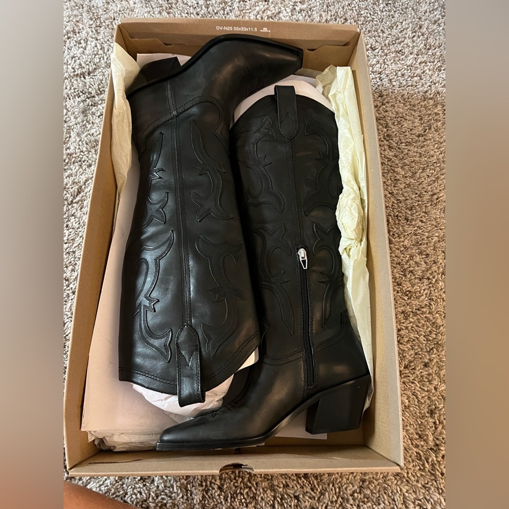 Dolce Vita Samare Black Leather Boots